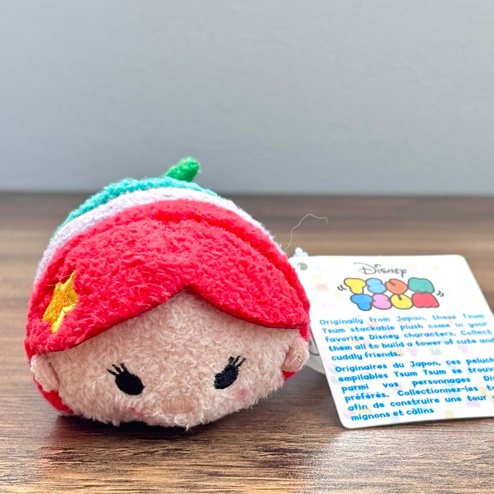 NWT Disney Tsum Tsum Little Mermaid Ariel Plush Stuffed Toy Japan Stackable NEW